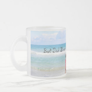 Father’s Day Gift for Dad   Custom Photo & Name Frosted Glass Coffee Mug
