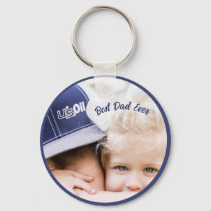 Father’s Day Gift for Dad   Custom Photo & Name Ke Keychain