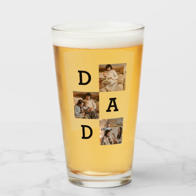 Father’s Day Gift for Dad - Photo collage |  Glass (Front Filled)