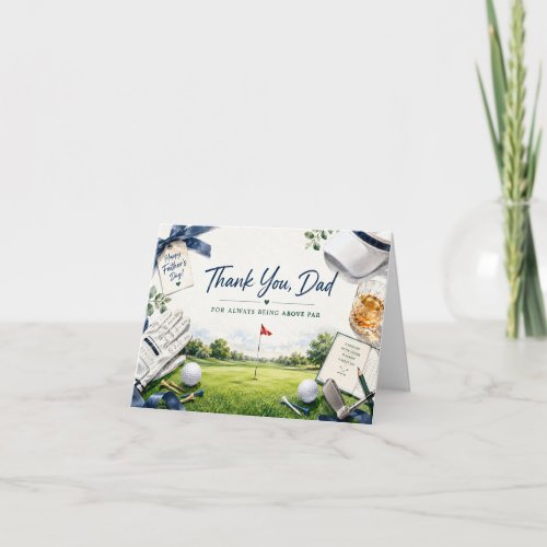 Father’s Day Golf Thank You Card for Dad Golfer