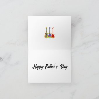 Father’s Day Guitar Dad Custom Photo Card | Zazzle