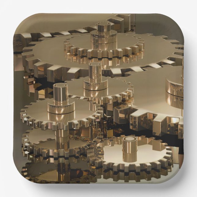 Father’s Day in Gear Paper Plates (Front)