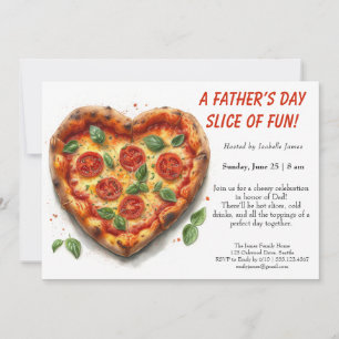Father’s Day Pizza Party – Editable Family Dinner Invitation