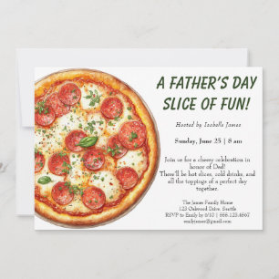 Father’s Day Pizza Party – Editable Family Dinner Invitation