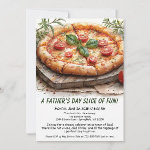 Father’s Day Pizza Party – Editable Family Dinner Invitation