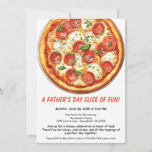 Father’s Day Pizza Party – Editable Family Dinner Invitation