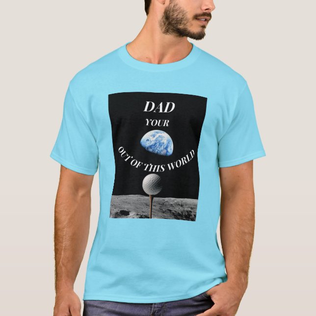 Father’s Day Space Golf  T-Shirt (Front)