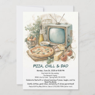 Father’s Day TV Night – Editable Cozy Movie Party  Invitation