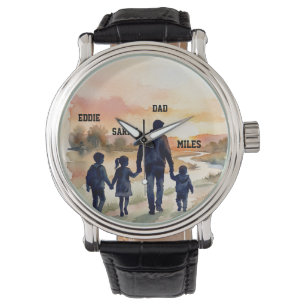 Father’s Day Watercolor Family Sunset Watch