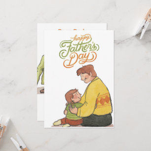 Father’s Day Watercolor Greeting Card for Dad   Cu