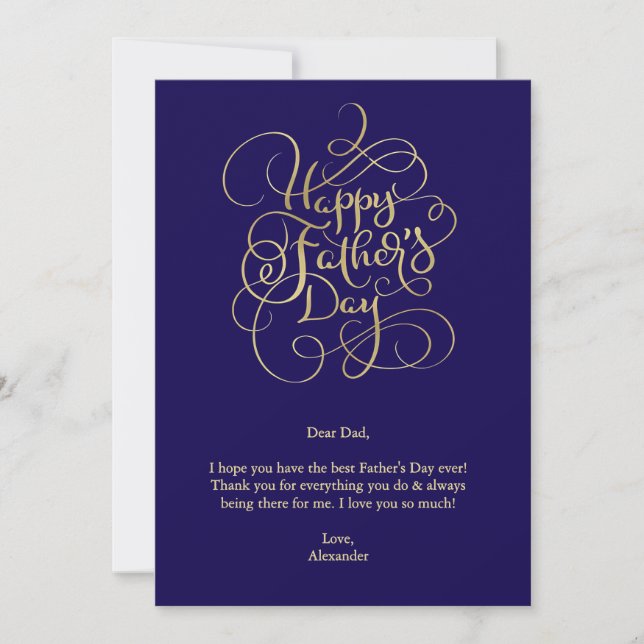 Father’s Day Wishes  Invitation (Front)