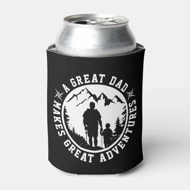 Father & Son Adventure | Father's Day | Black Can Cooler (Can Front)