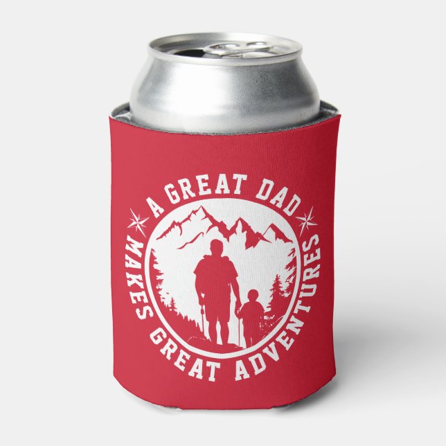 Father & Son Adventure | Father's Day | Red Can Cooler (Can Front)