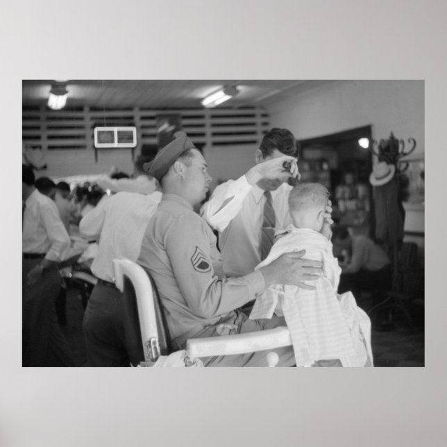 Father Son Barber Experience 1940s Poster (Front)