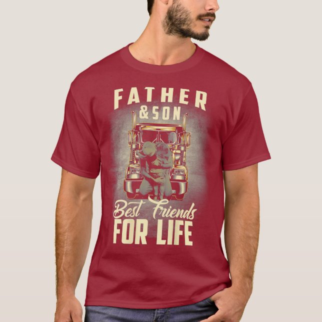 Father Son Best Friends for Life Fathers Day T-Shirt (Front)