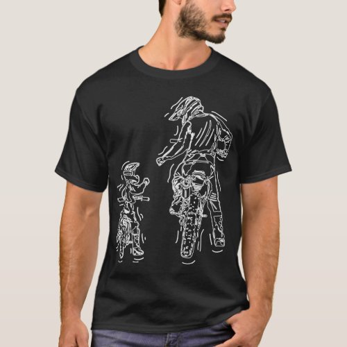 Father Son Dirt Bike Riding MX Motocross Biker T_Shirt