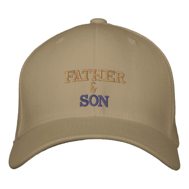 FATHER&SON EMBROIDERED BASEBALL CAP (Front)