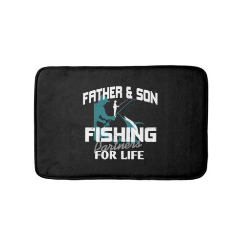 Father Son Fishing Bath Mat