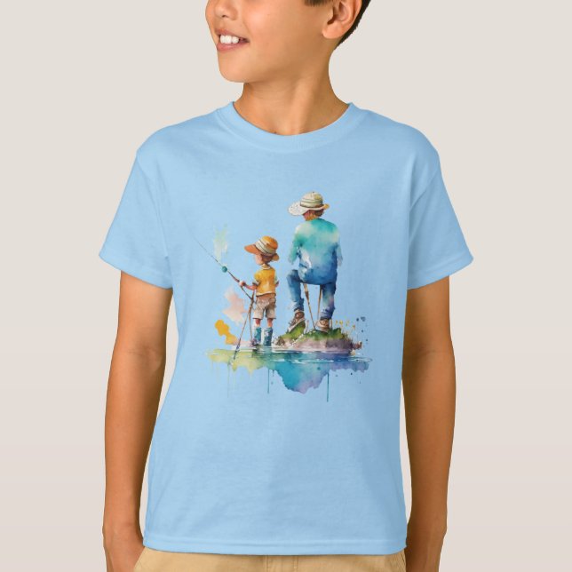 Father Son Fishing Memories | Love You Dad T-Shirt (Front)