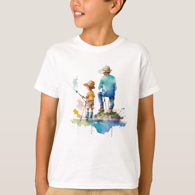 Father Son Fishing Memories | Love You Dad T-Shirt (Front)