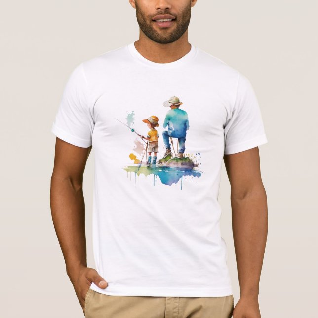 Father Son Fishing Memories | Love You Dad T-Shirt (Front)