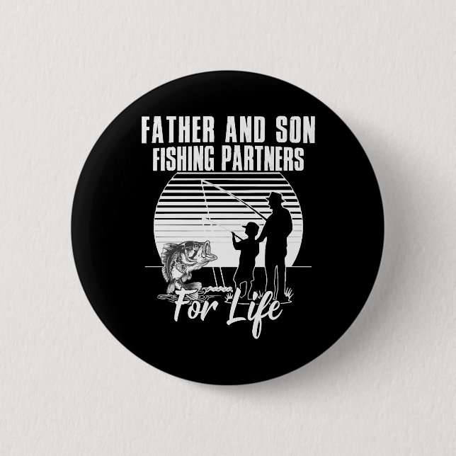 Father & Son fishing partner for life Button (Front)