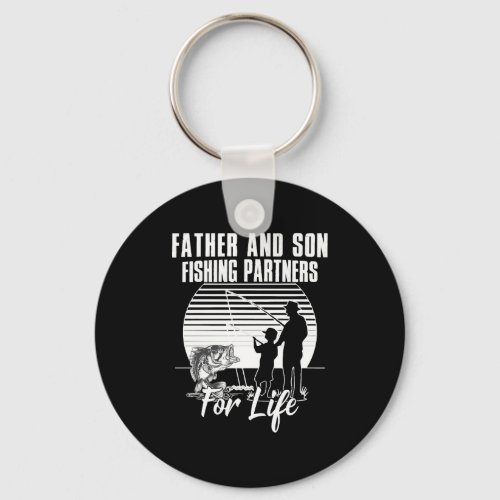 Father  Son fishing partner for life Keychain