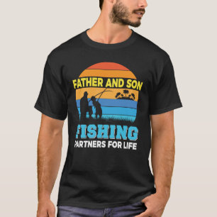 Father Son fishing partners Fisherman Fisher Dad T-Shirt