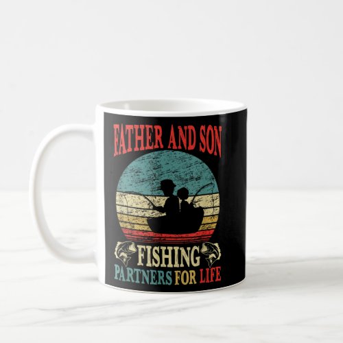 Father Son Fishing Partners For Life Vintage Dad M Coffee Mug