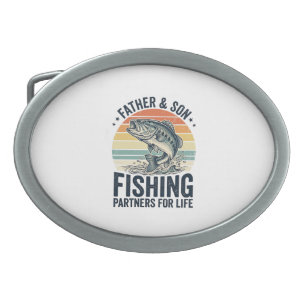 Father Son Fishing Partners Vintage Bass Shirt_1 Belt Buckle