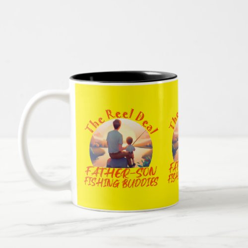 Father Son Fishing T_Shirt Two_Tone Coffee Mug