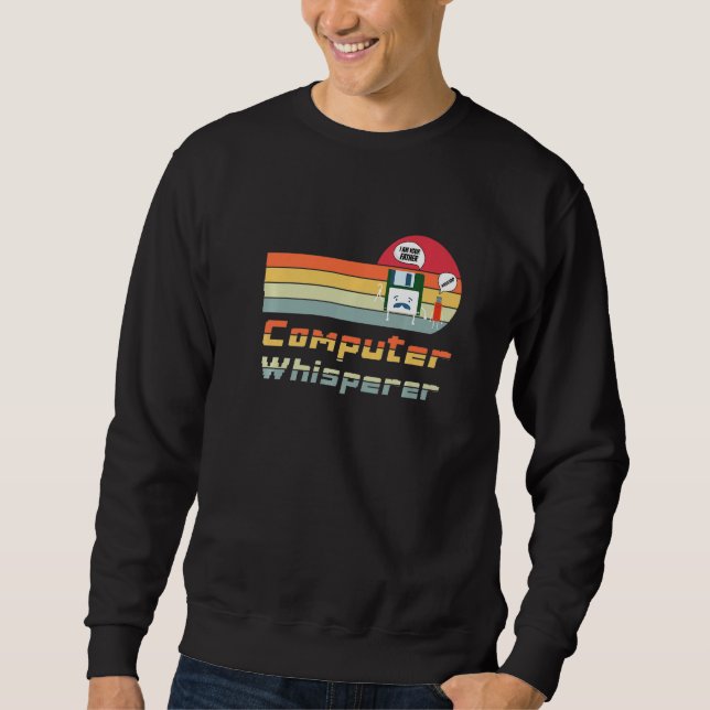 Father & Son Floppy Disk Engineer Programmer Or Co Sweatshirt (Front)
