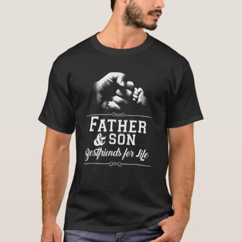 Father Son Friends Fist Bump  Dad Fathers Day Fam T_Shirt