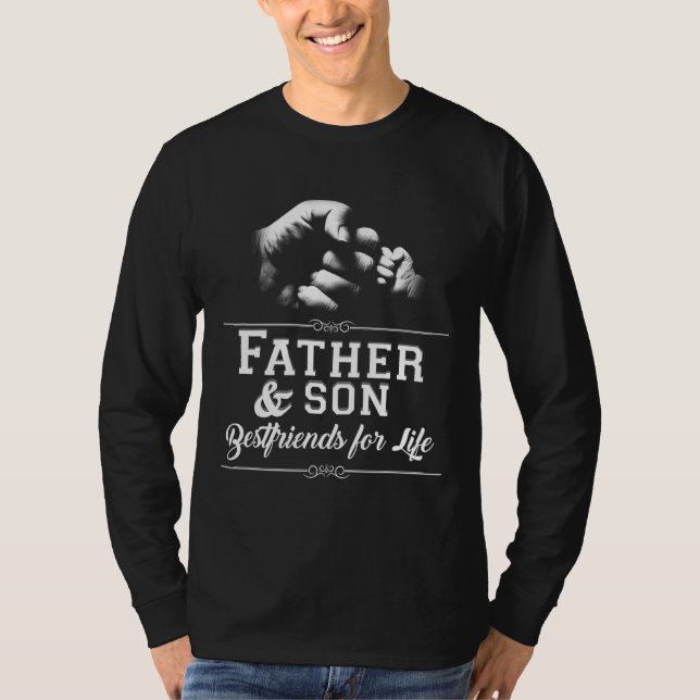 Father Son Friends Fist Bump Dad Father's Day Fami T-Shirt (Front)