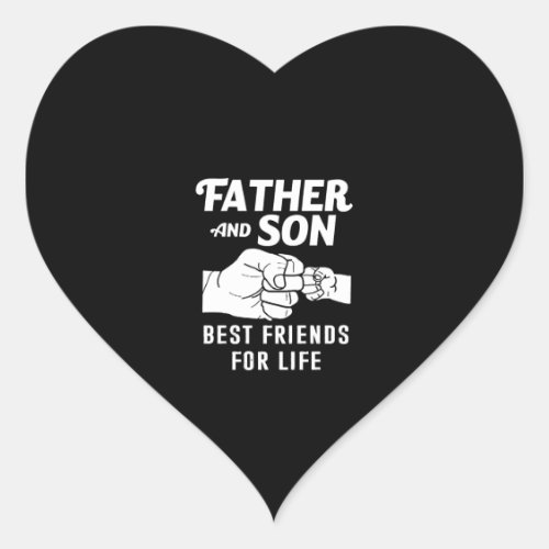 Father Son Friends Fist Bump Shirt Father Day Heart Sticker