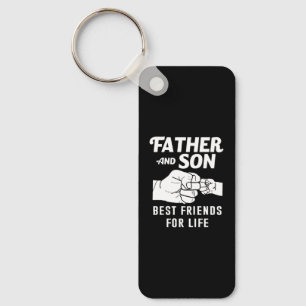 Father Son Friends Fist Bump Shirt Father Day Keychain