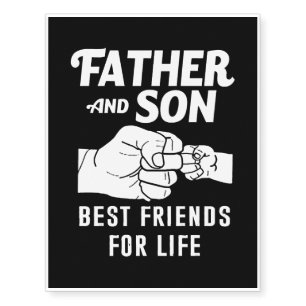 Father Son Friends Fist Bump Shirt Father Day Temporary Tattoos