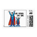 Father Son Halloween Stamps stamp