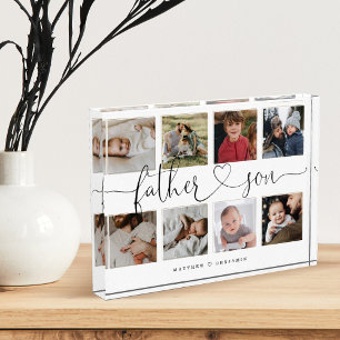 Father Son Heart Script   Photo Grid Collage