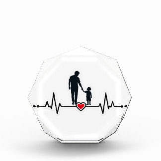 Father & Son Heartbeat Silhouette Award Plaque 