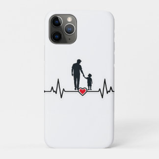 Father & Son Heartbeat Silhouette Award Plaque  iPhone 11 Pro Case