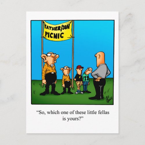 FatherSon Humor Postcard