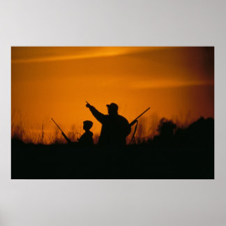 Father & Son Hunting Poster