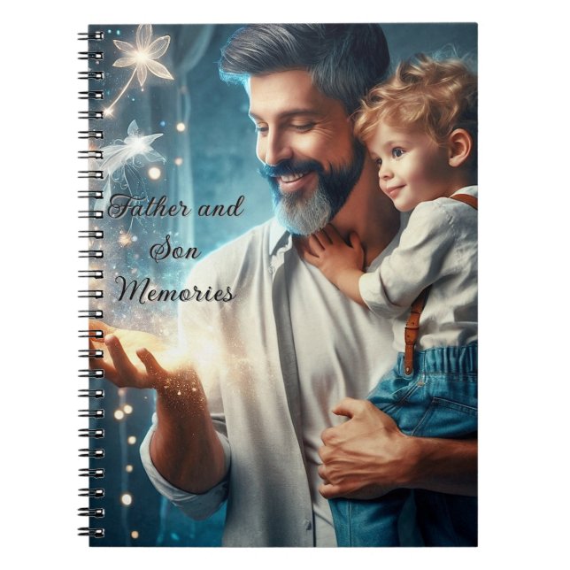 Father & Son Memories (For a Dad Who Can Do Magic) Notebook (Front)