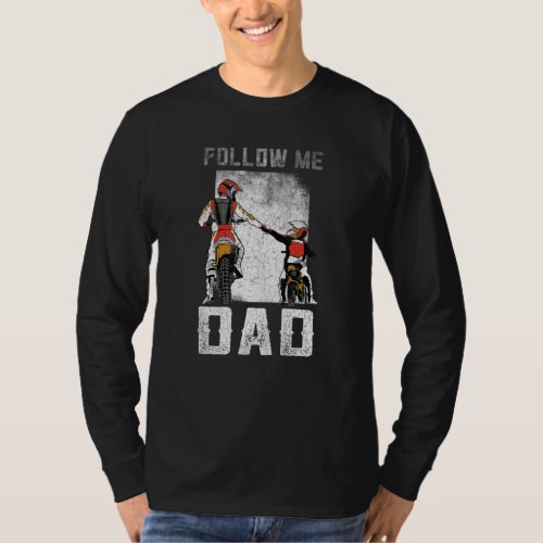 Father  Son Motocross Dirt Bike Kids Mx Distresse T_Shirt