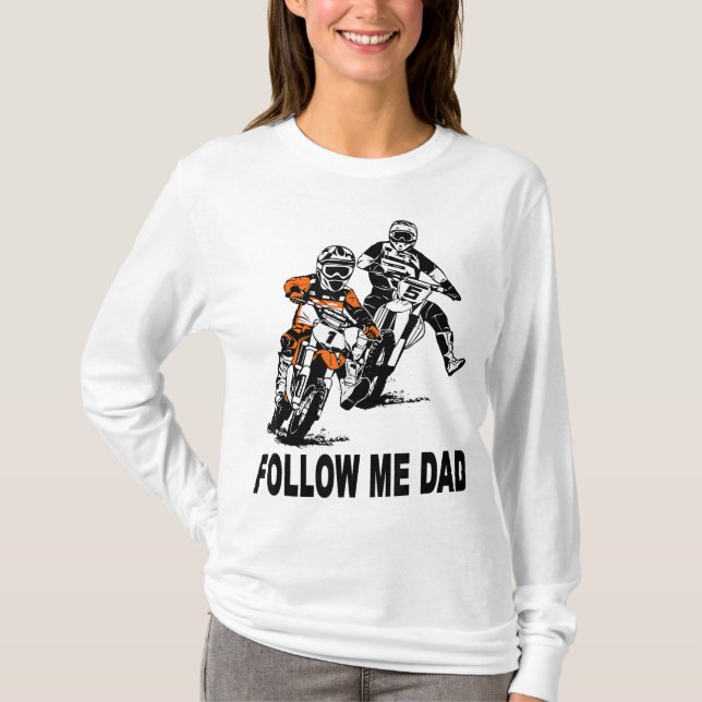 Father & Son Motocross Dirt Bike Kids MX T-Shirt (Front)