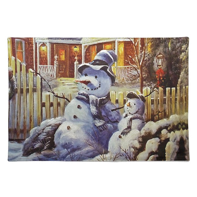 Father & Son Snowman Placemat (Front)