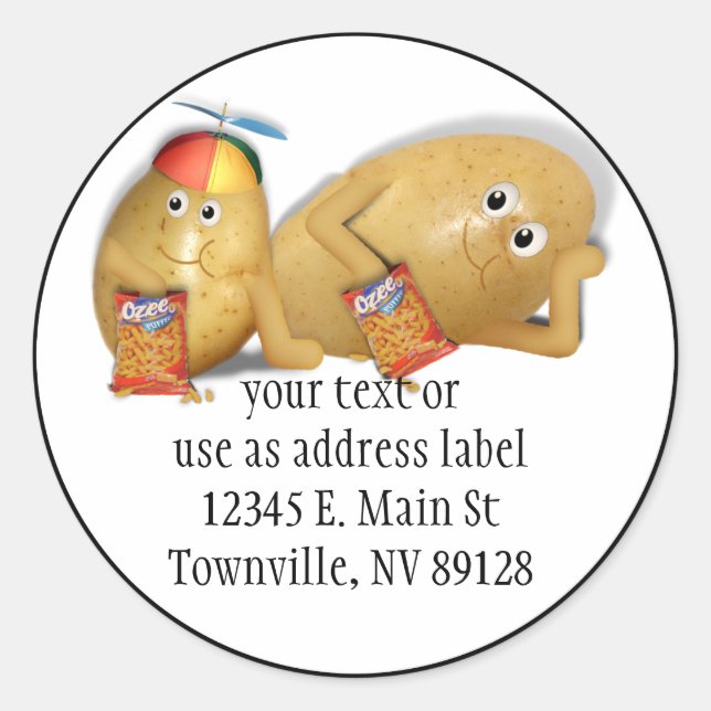 Father & Son Spuds Classic Round Sticker (Front)