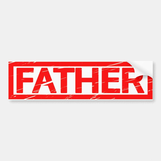 Father Stamp Bumper Sticker (Front)