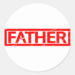 Father Stamp Classic Round Sticker